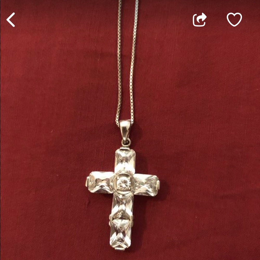 Sterling silver necklace with a cross